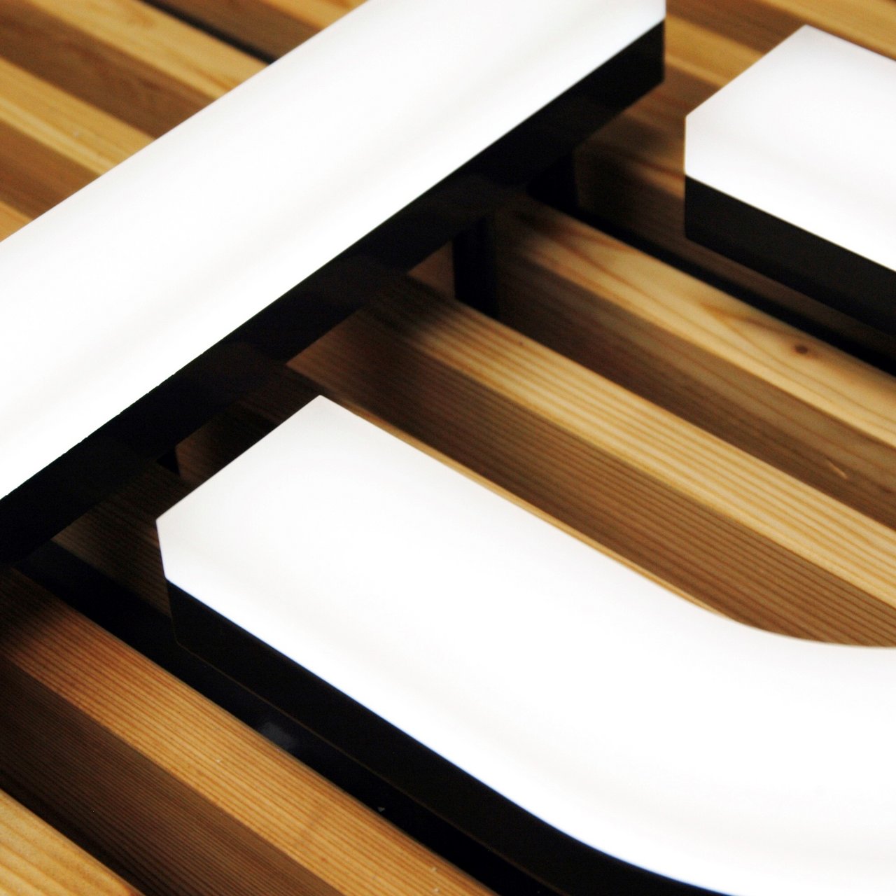 LED full acrylic letters wood