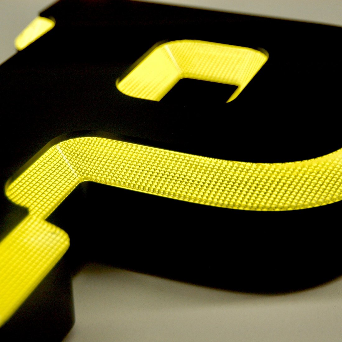 LED full acrylic letters yellow